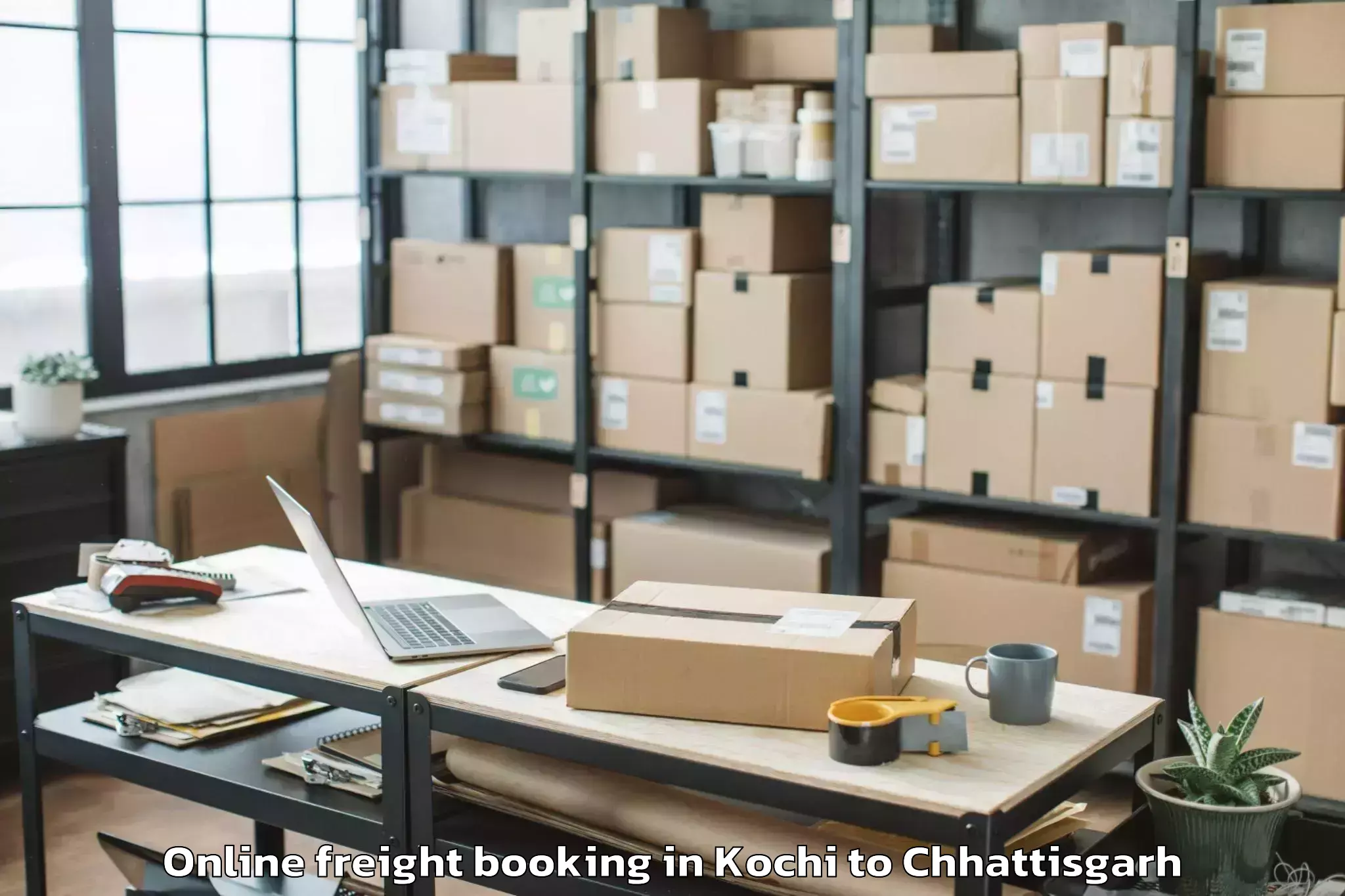 Trusted Kochi to Nagri Online Freight Booking